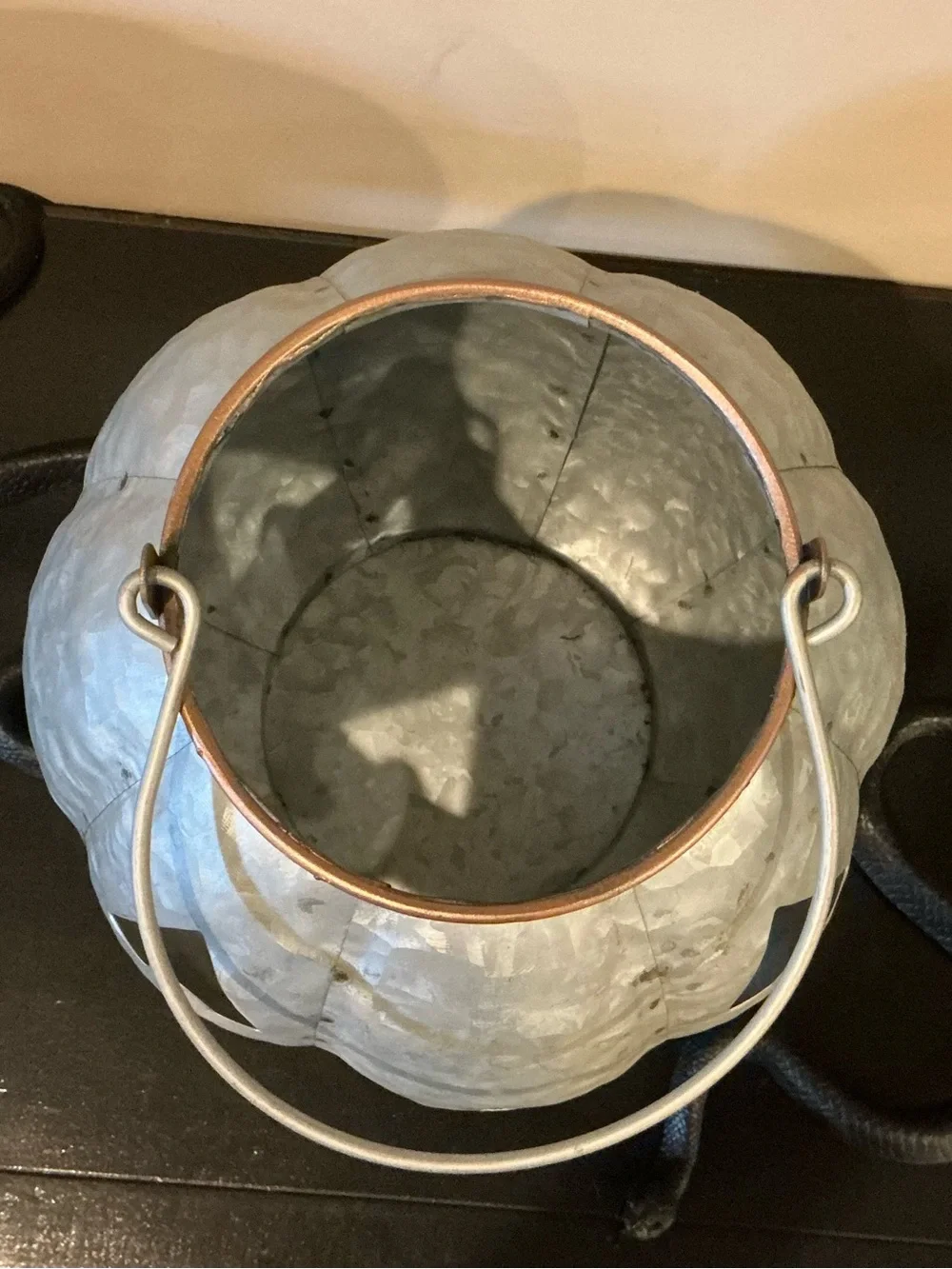 Galvanized Halloween Jack-o-Lantern Luminaria 🎃